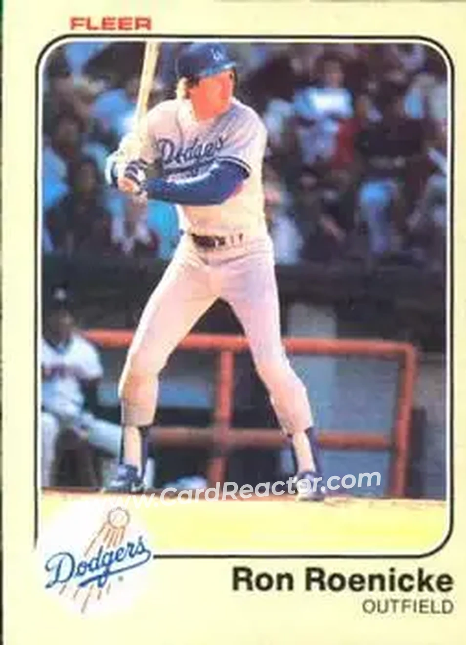 1983 Fleer #217 - Ron Roenicke - Los Angeles Dodgers - Front