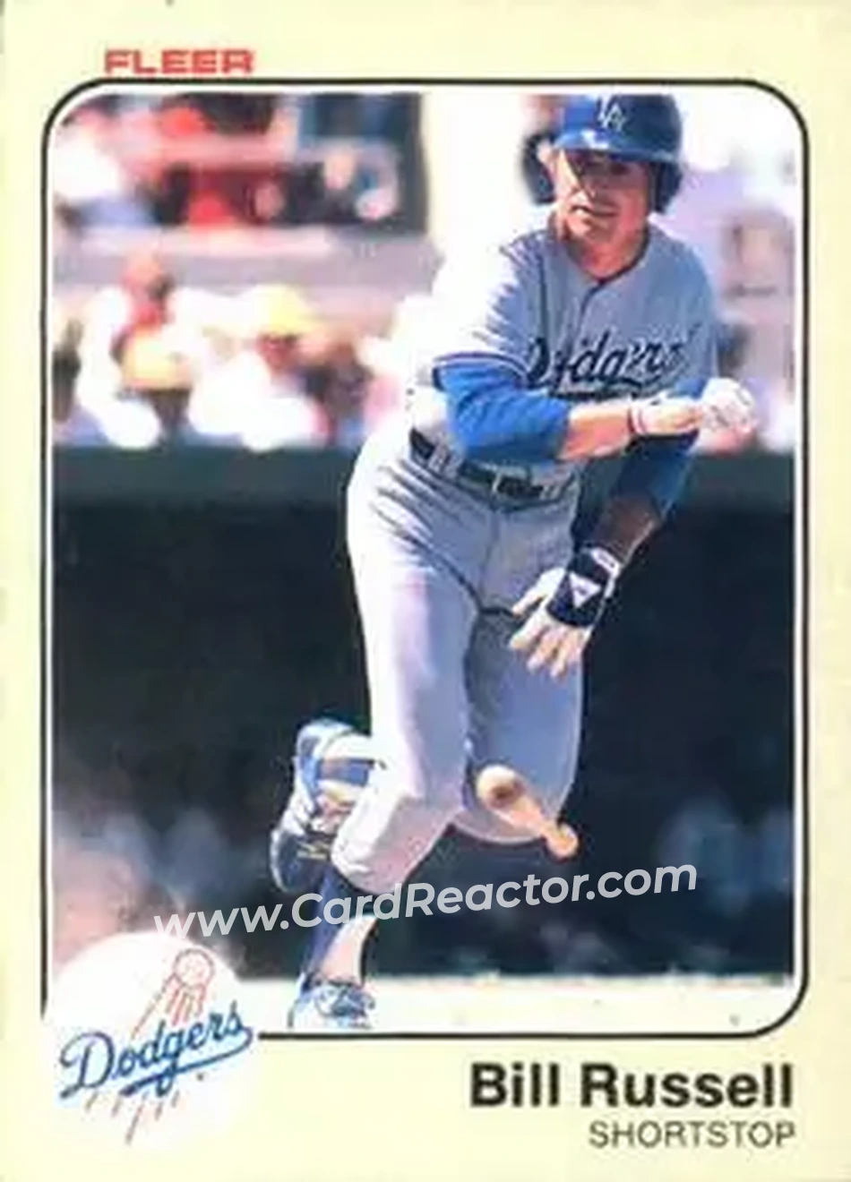 1983 Fleer #219 - Bill Russell - Los Angeles Dodgers - Front