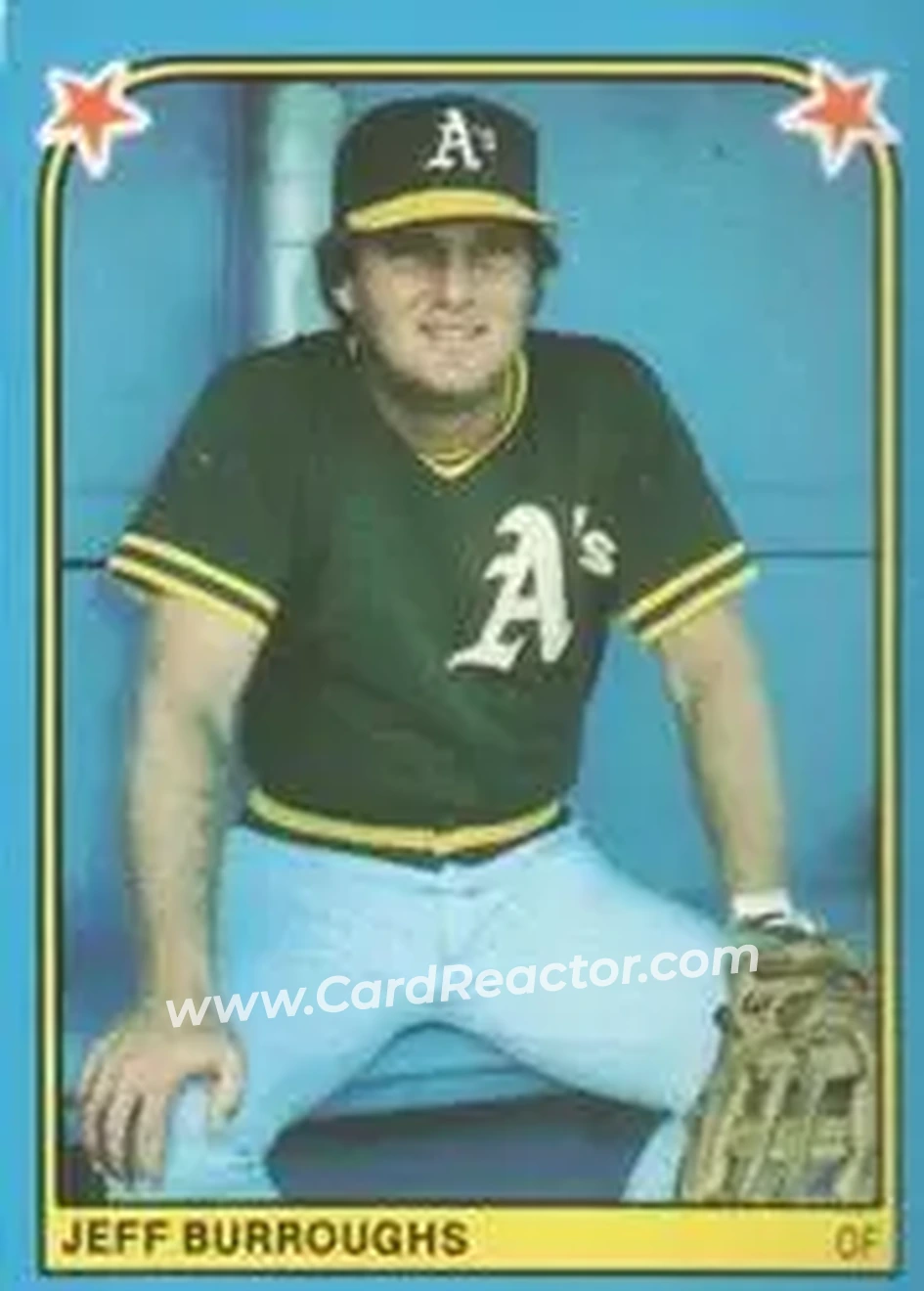 1983 Fleer Star Stickers #186 - Jeff Burroughs - Oakland Athletics - Front 1983 Fleer Star Stickers #186 - Jeff Burroughs - Oakland Athletics - Front