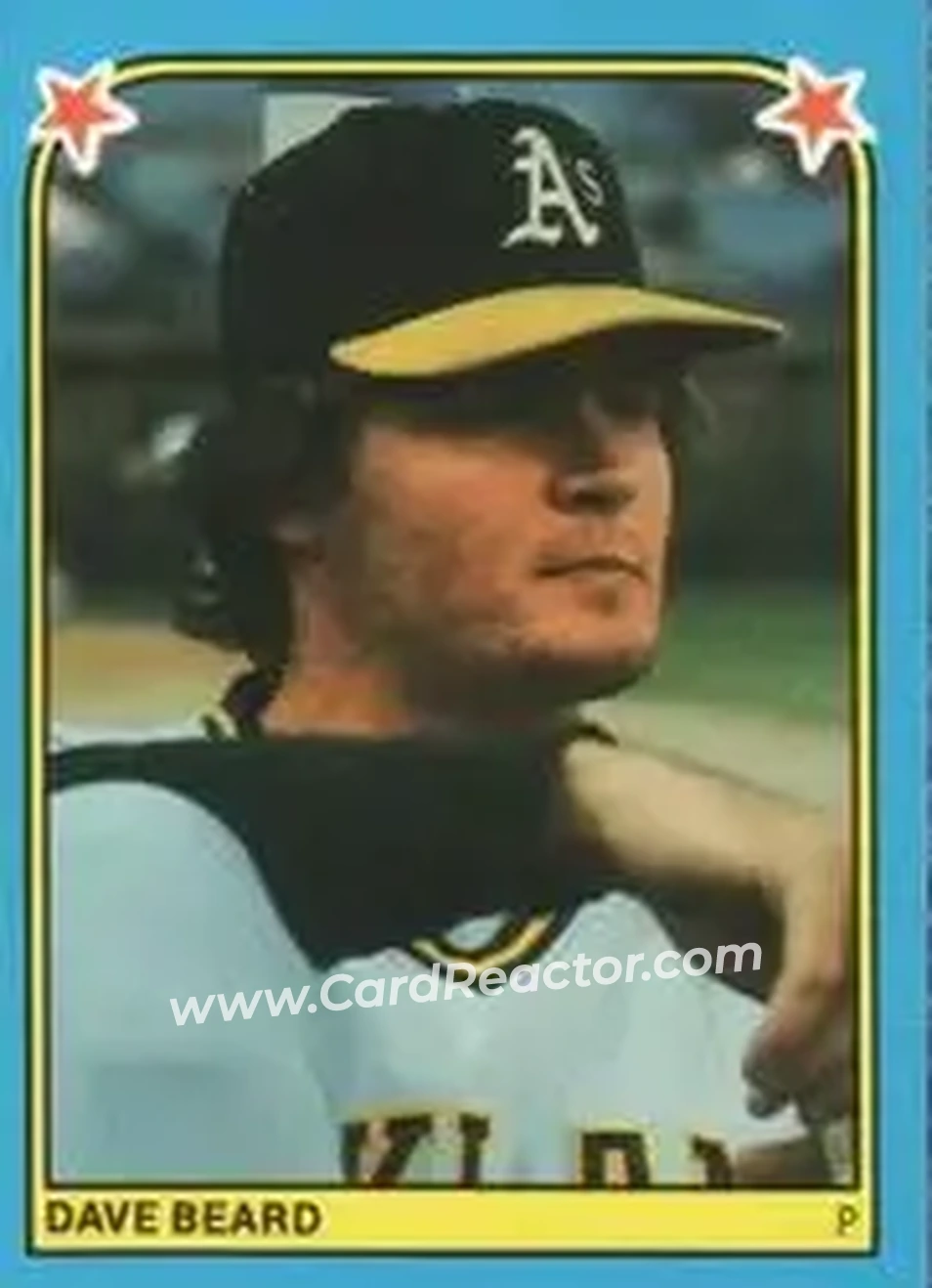 1983 Fleer Star Stickers #187 - Dave Beard - Oakland Athletics - Front