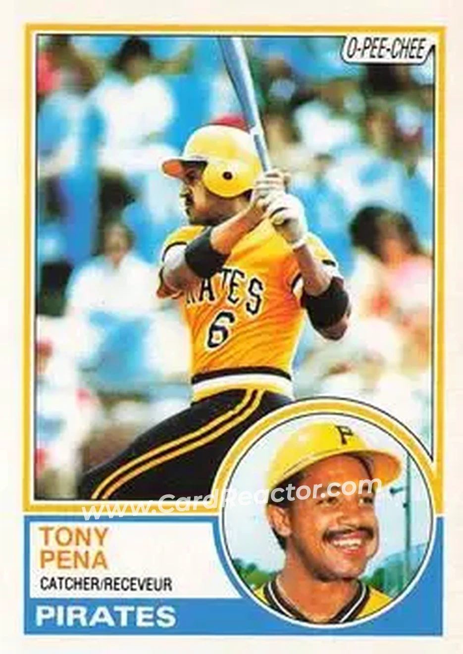 1983 O-Pee-Chee #133 - Tony Pena - Pittsburgh Pirates - Front 1983 O-Pee-Chee #133 - Tony Pena - Pittsburgh Pirates - Front