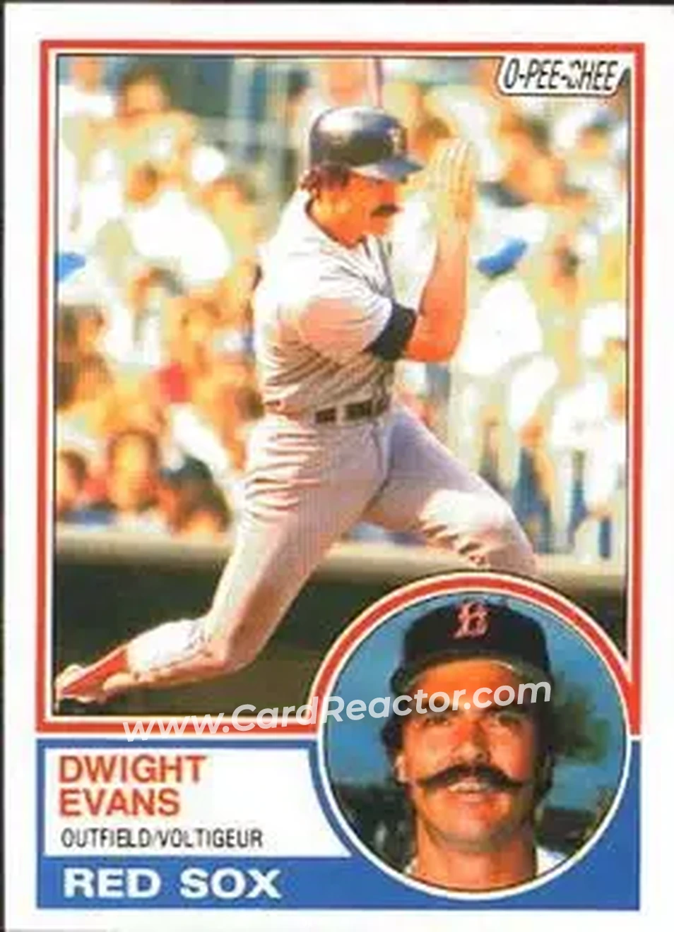 1983 O-Pee-Chee #135 - Dwight Evans - Boston Red Sox - Front