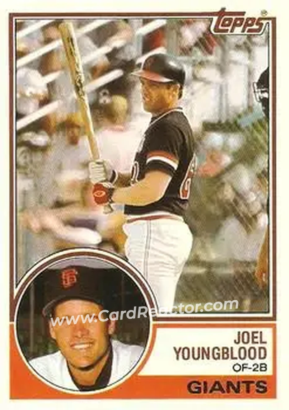 1983 Topps Traded #130T - Joel Youngblood - San Francisco Giants - Front