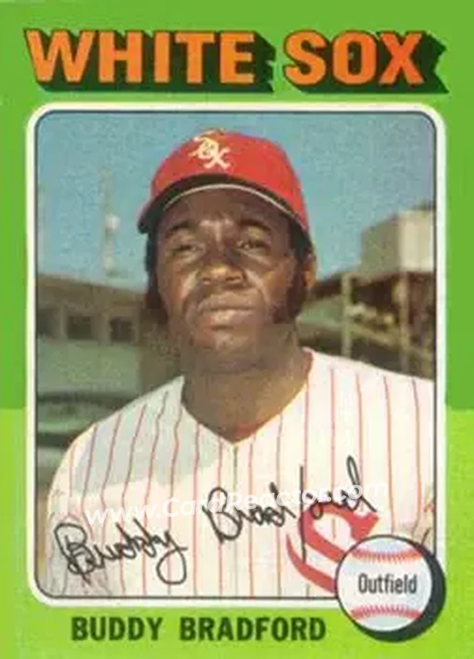 1975 Topps #504 - Buddy Bradford - Chicago White Sox - Front 1975 Topps #504 - Buddy Bradford - Chicago White Sox - Front
