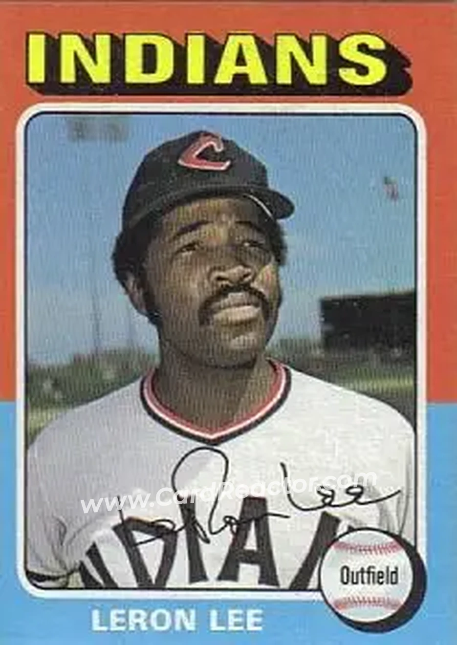 1975 Topps #506 - Leron Lee - Cleveland Indians - Front 1975 Topps #506 - Leron Lee - Cleveland Indians - Front