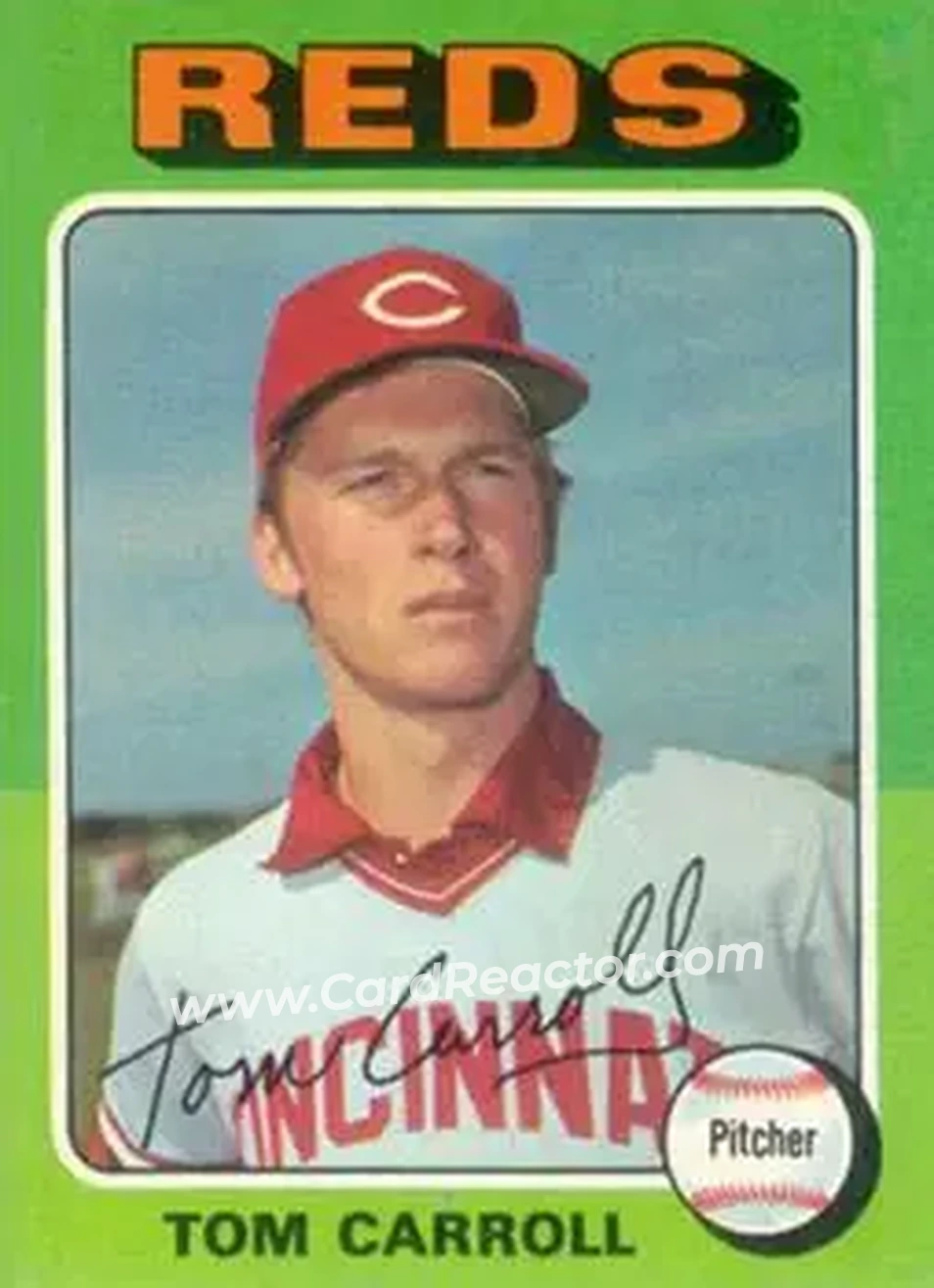 1975 Topps #507 - Tom Carroll - Cincinnati Reds - Front