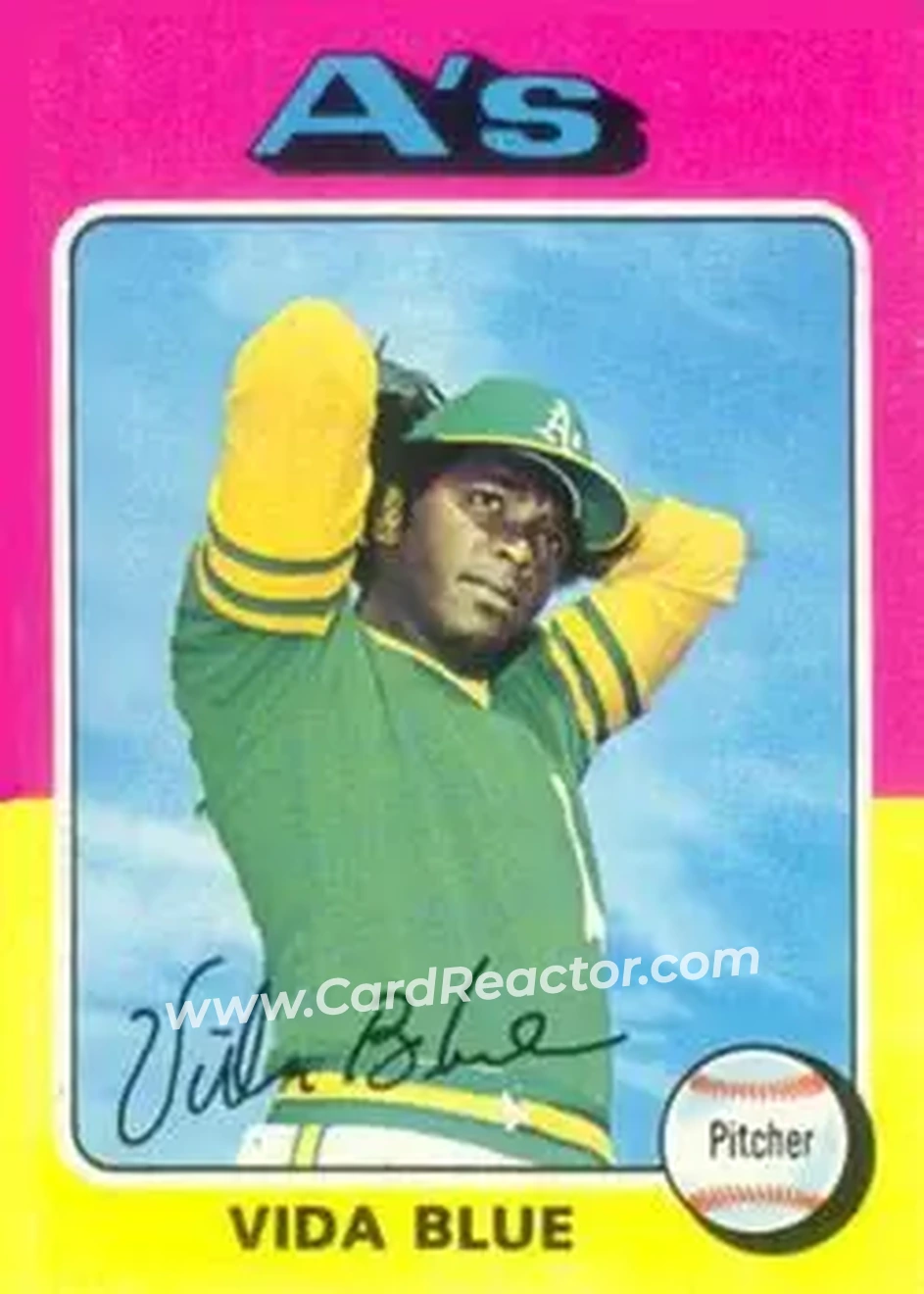 1975 Topps #510 - Vida Blue - Oakland Athletics - Front 1975 Topps #510 - Vida Blue - Oakland Athletics - Front