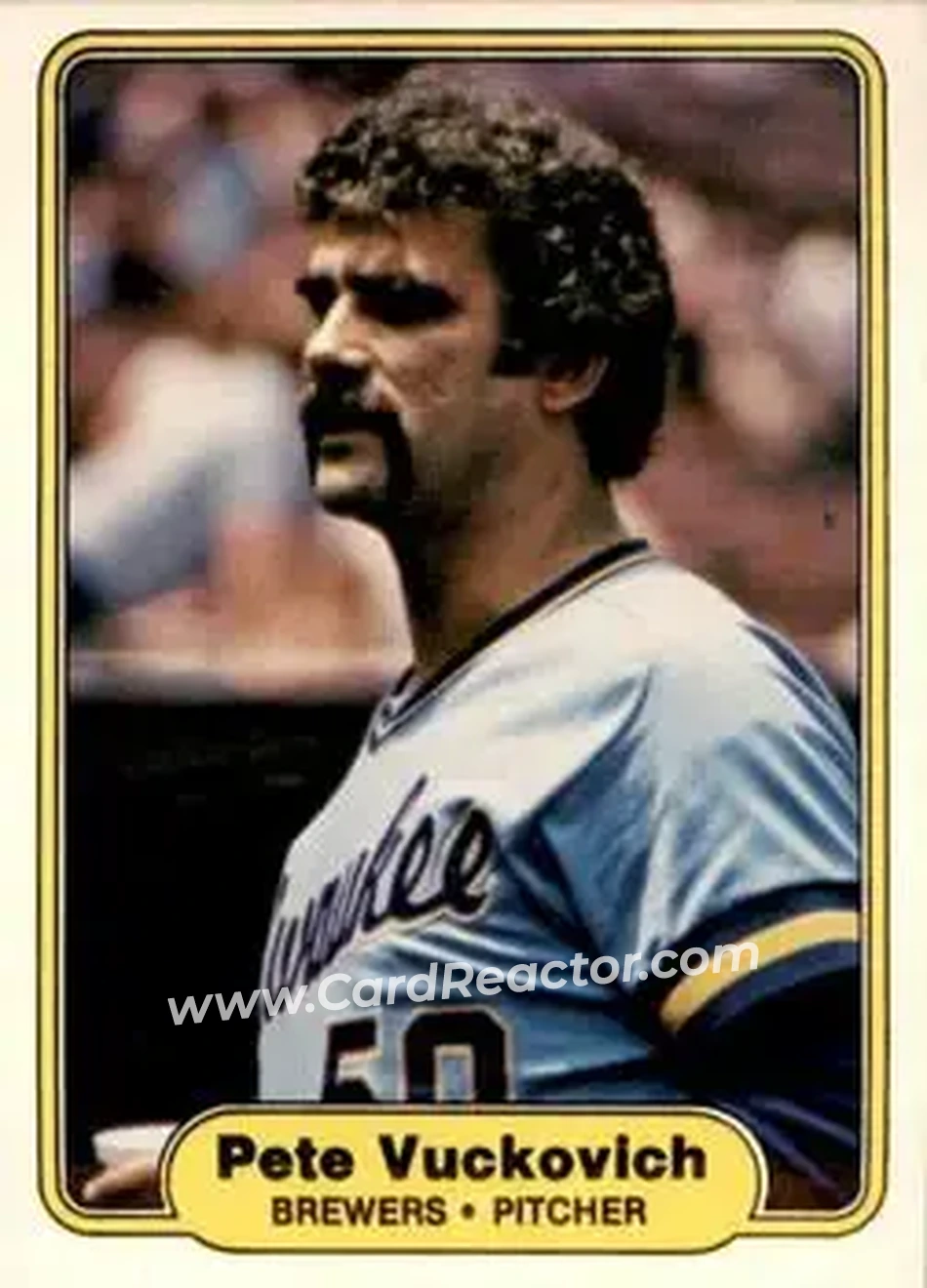 1982 Fleer #156 - Pete Vuckovich - Milwaukee Brewers - Front
