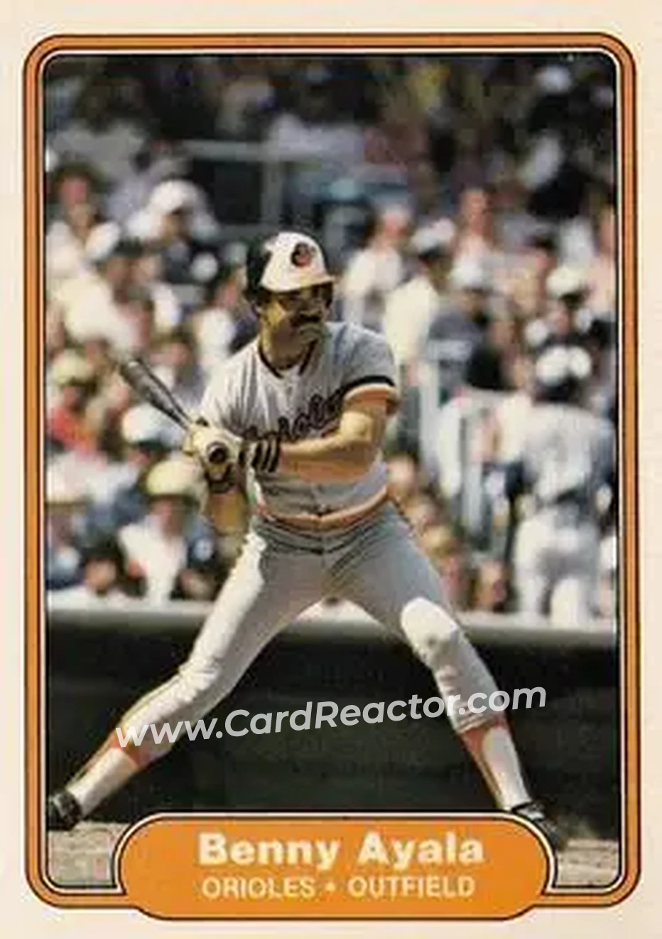 1982 Fleer #157 - Benny Ayala - Baltimore Orioles - Front
