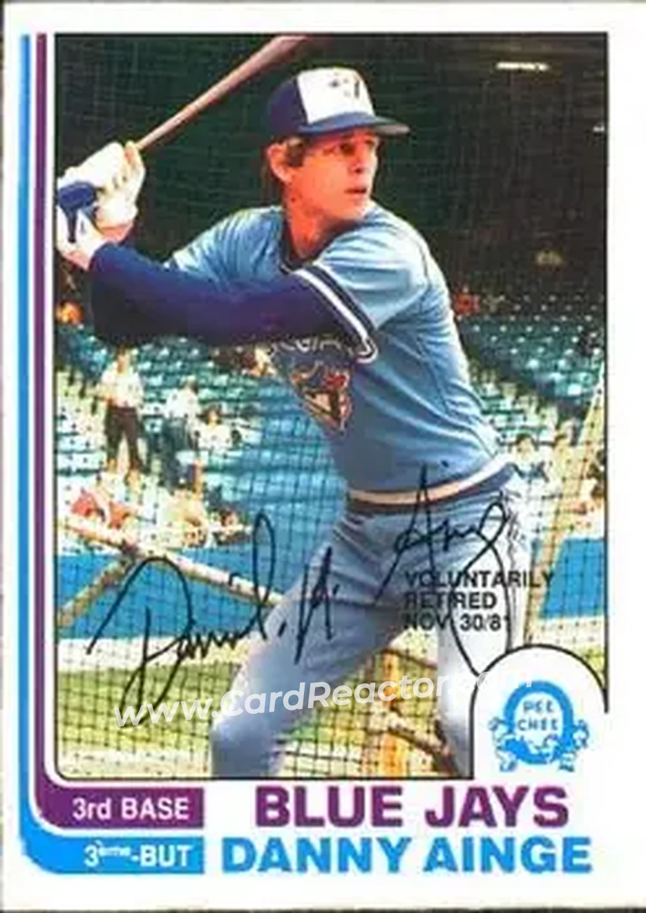 1982 O-Pee-Chee #125 - Danny Ainge - Toronto Blue Jays - Front