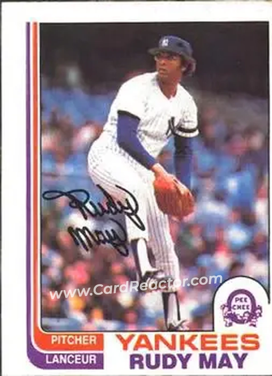 1982 O-Pee-Chee #128 - Rudy May - New York Yankees - Front