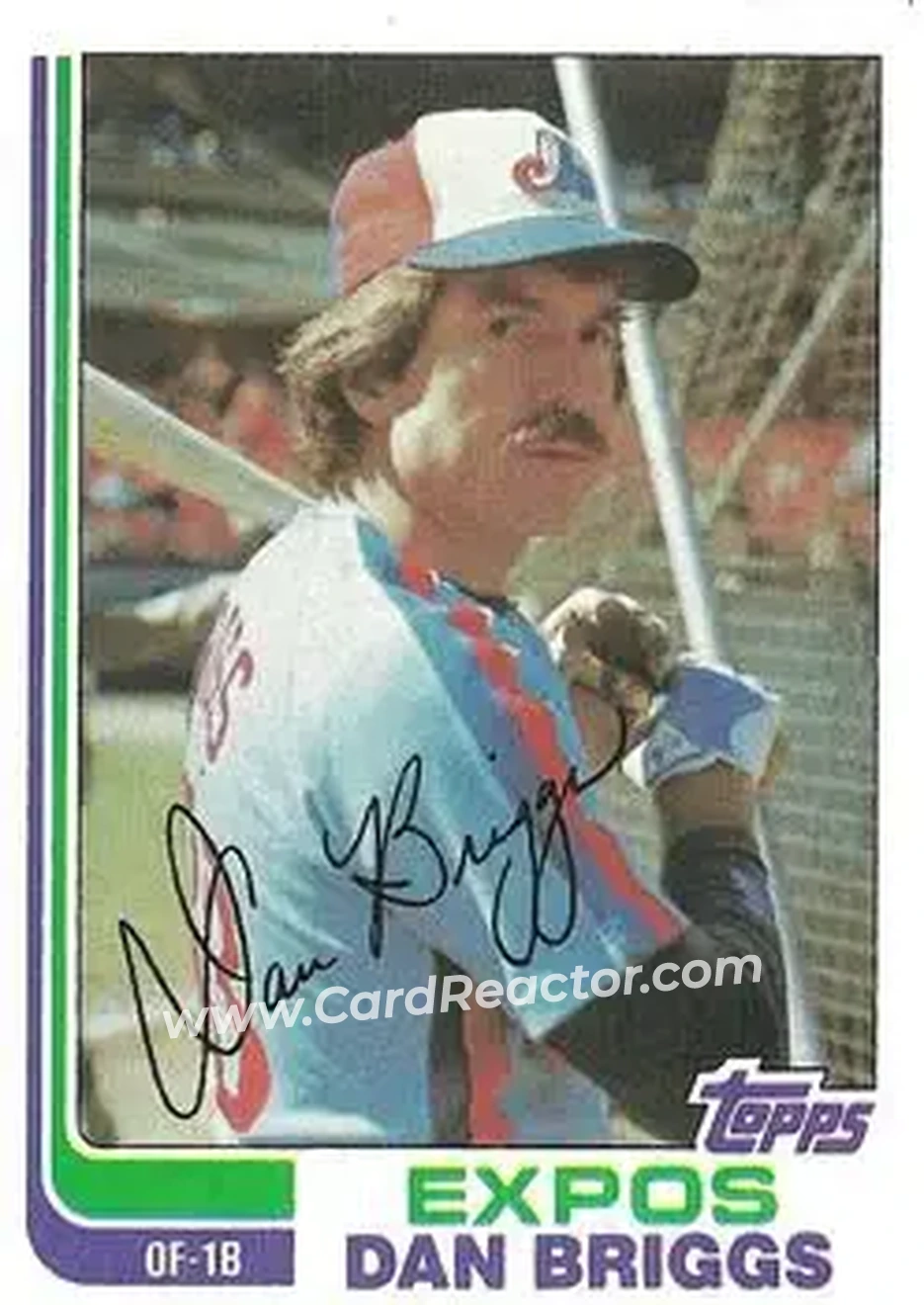 1982 Topps #102 - Dan Briggs - Montreal Expos - Front 1982 Topps #102 - Dan Briggs - Montreal Expos - Front