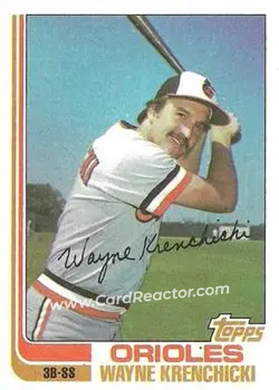 1982 Topps #107 - Wayne Krenchicki - Baltimore Orioles - Front