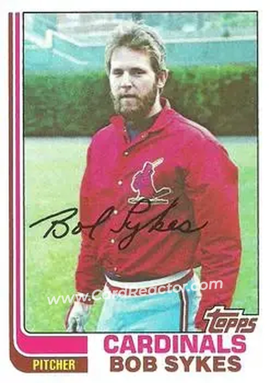 1982 Topps #108 - Bob Sykes - St. Louis Cardinals - Front