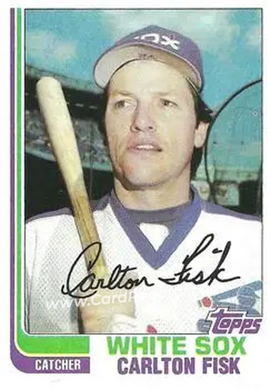 1982 Topps #110 - Carlton Fisk - Chicago White Sox - Front 1982 Topps #110 - Carlton Fisk - Chicago White Sox - Front