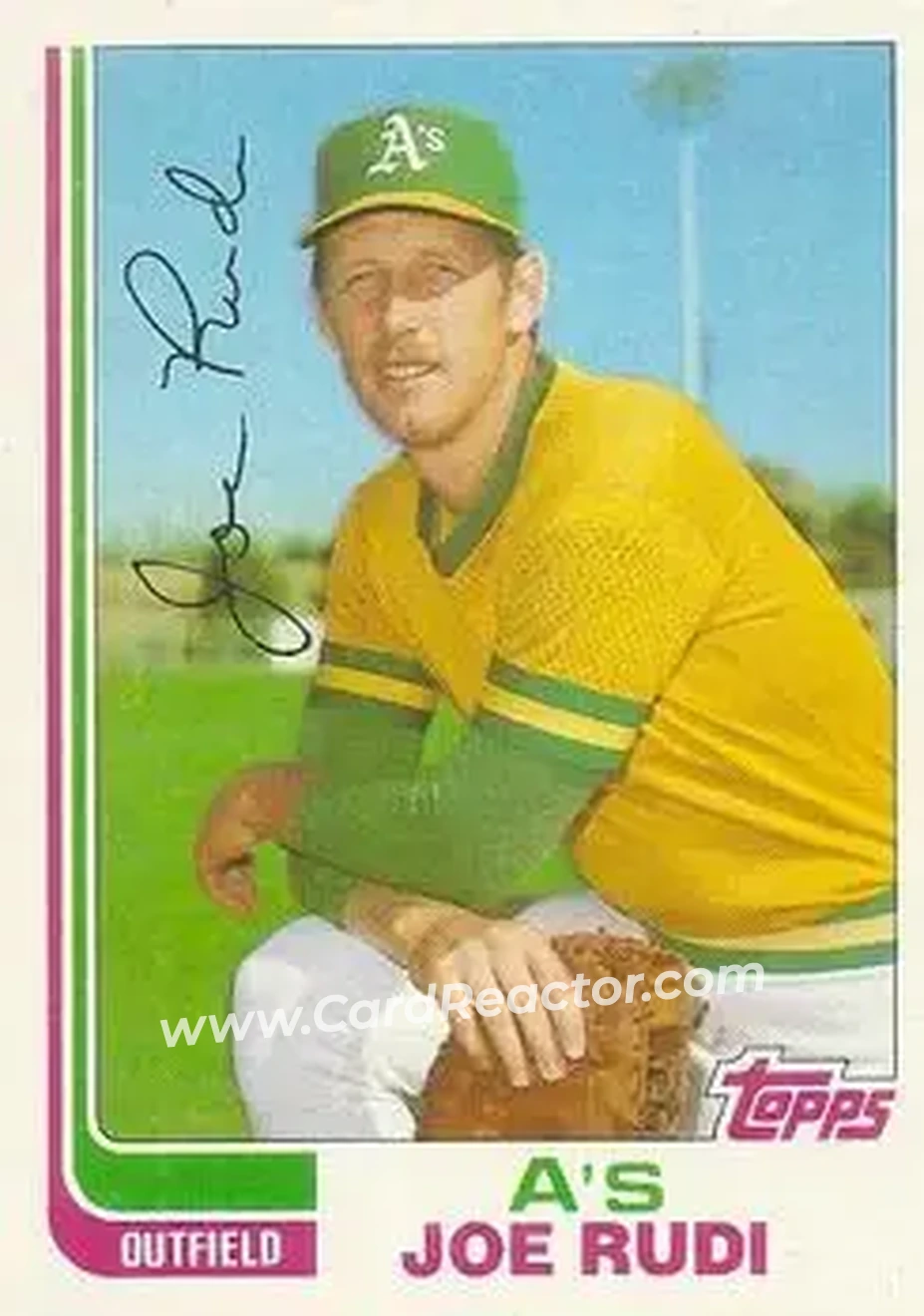 1982 Topps Traded #102T - Joe Rudi - Oakland Athletics - Front 1982 Topps Traded #102T - Joe Rudi - Oakland Athletics - Front