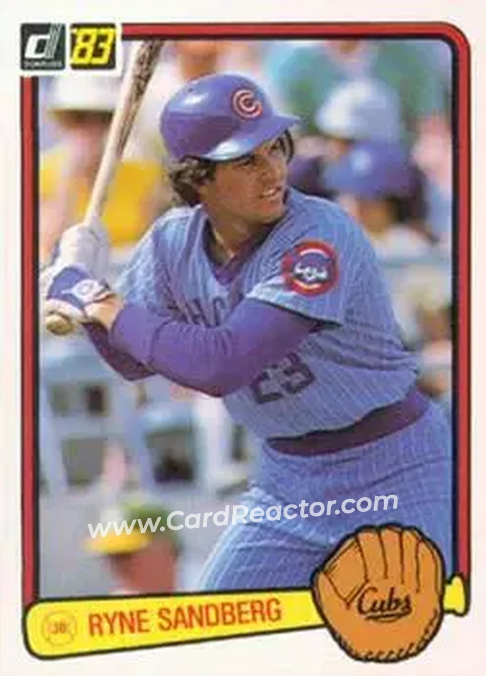 1983 Donruss #277 - Ryne Sandberg - Chicago Cubs - Front 1983 Donruss #277 - Ryne Sandberg - Chicago Cubs - Front