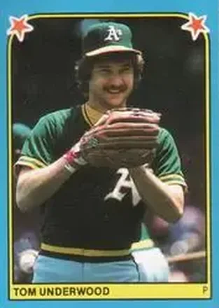 1983 Fleer Star Stickers #191 - Tom Underwood - Oakland Athletics