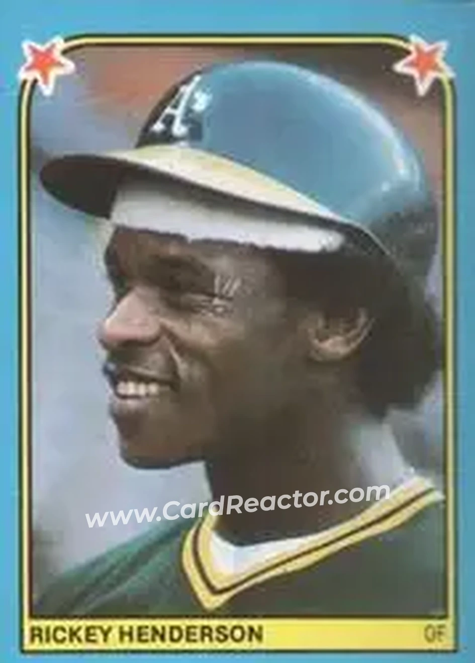 1983 Fleer Star Stickers #192 - Rickey Henderson - Oakland Athletics - Front