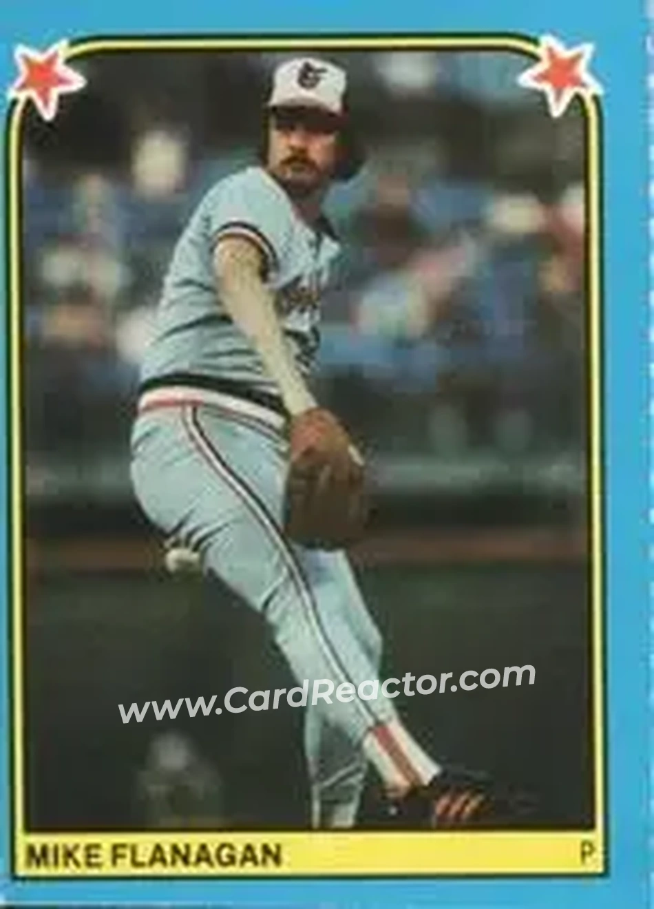 1983 Fleer Star Stickers #193 - Mike Flanagan - Baltimore Orioles - Front