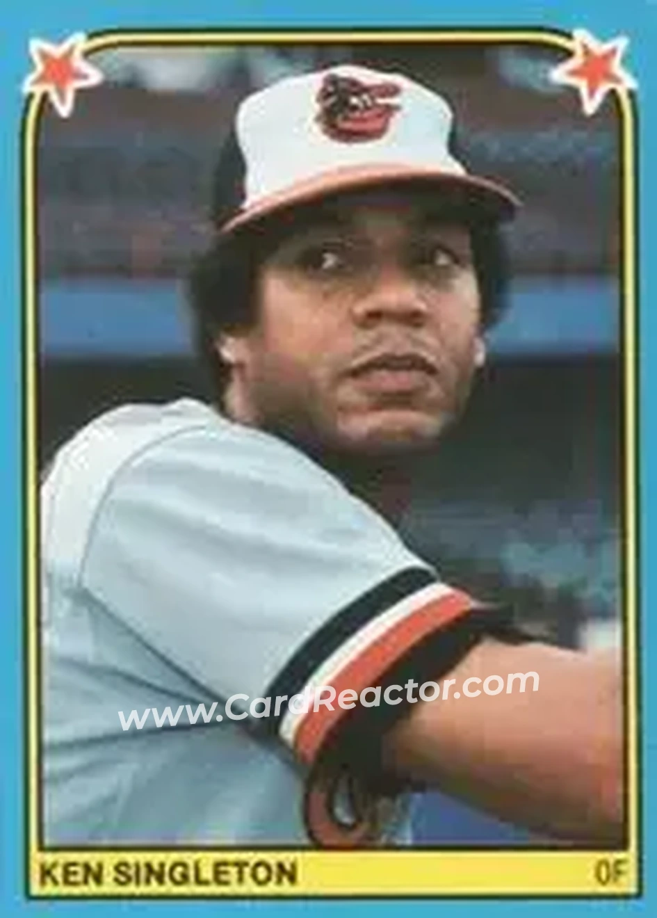 1983 Fleer Star Stickers #195 - Ken Singleton - Baltimore Orioles - Front