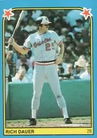 1983 Fleer Star Stickers #196 - Rich Dauer - Baltimore Orioles 1983 Fleer Star Stickers #196 - Rich Dauer - Baltimore Orioles