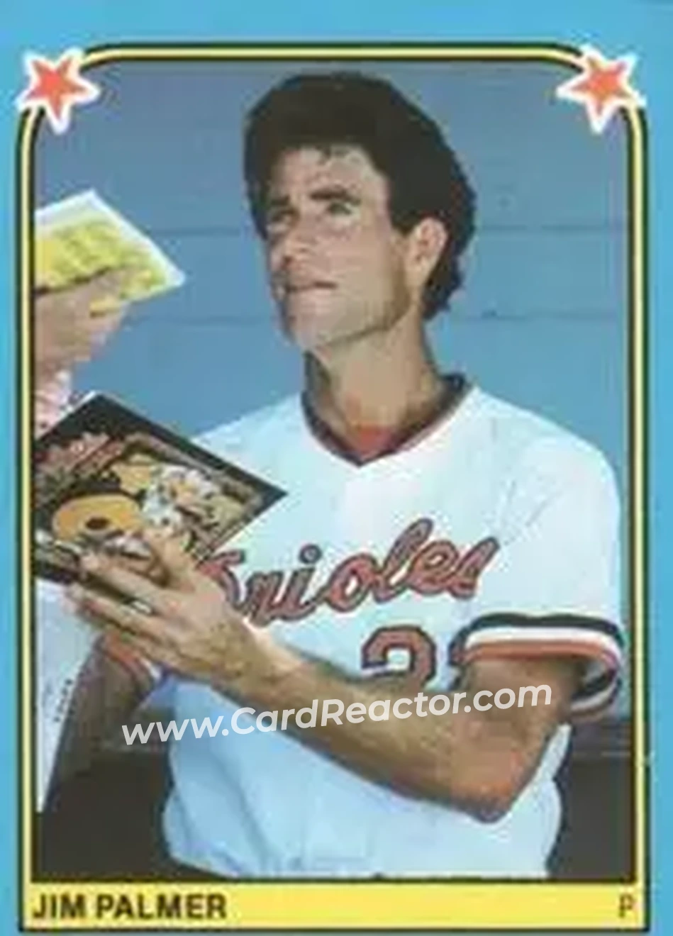 1983 Fleer Star Stickers #200 - Jim Palmer - Baltimore Orioles - Front
