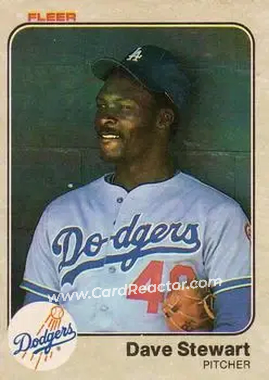 1983 Fleer #222 - Dave Stewart - Los Angeles Dodgers - Front
