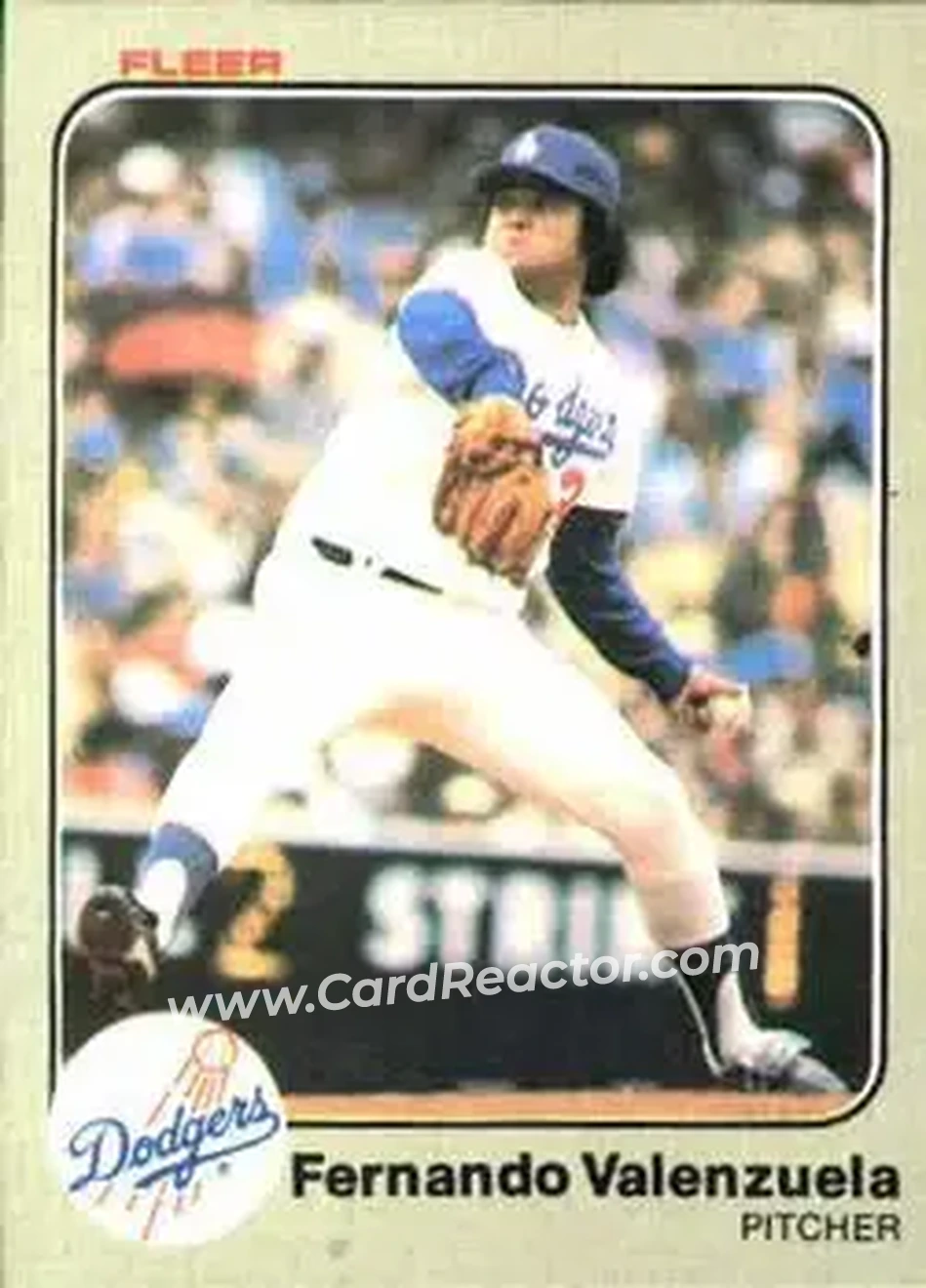 1983 Fleer #224 - Fernando Valenzuela - Los Angeles Dodgers - Front 1983 Fleer #224 - Fernando Valenzuela - Los Angeles Dodgers - Front