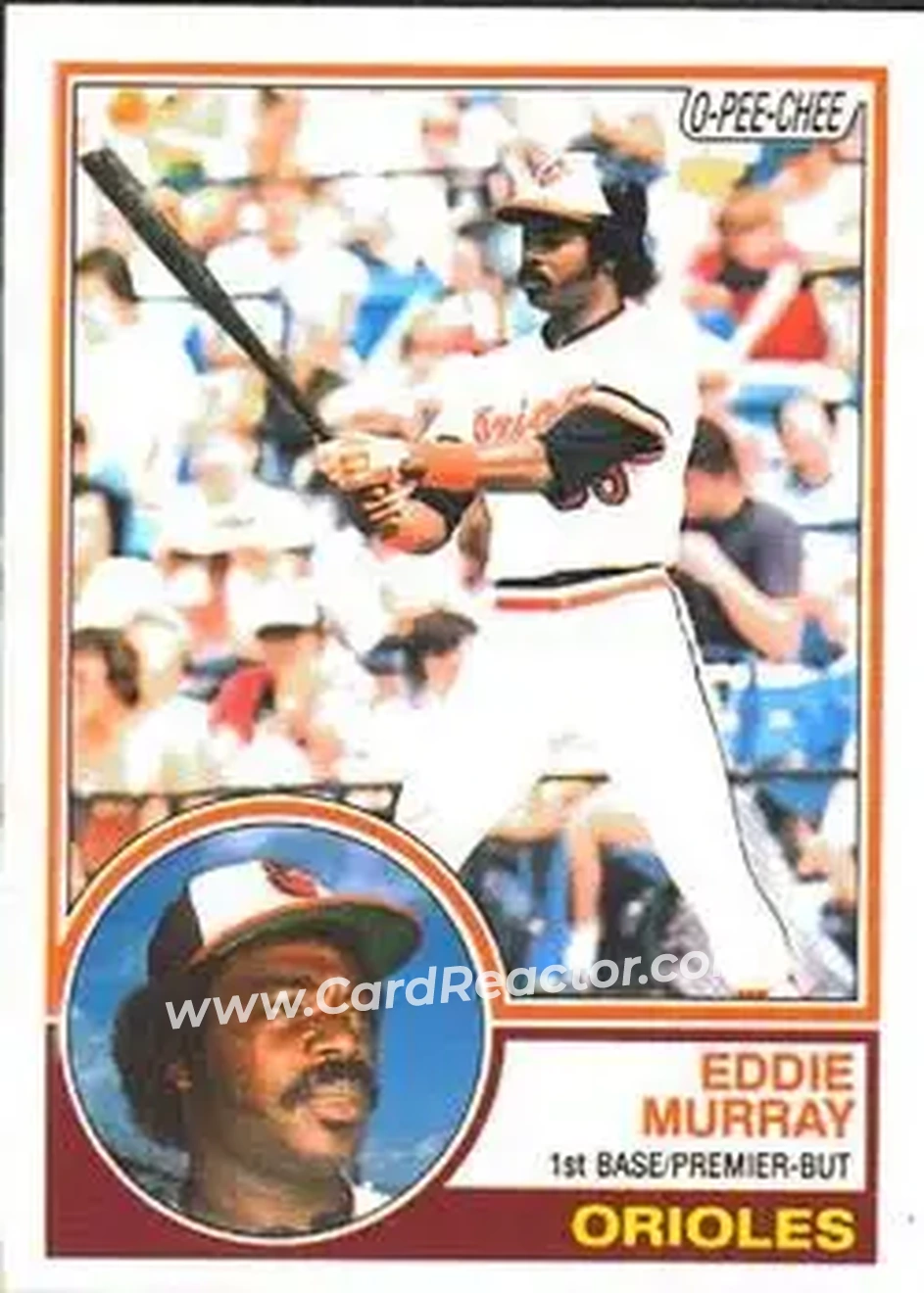 1983 O-Pee-Chee #141 - Eddie Murray - Baltimore Orioles - Front