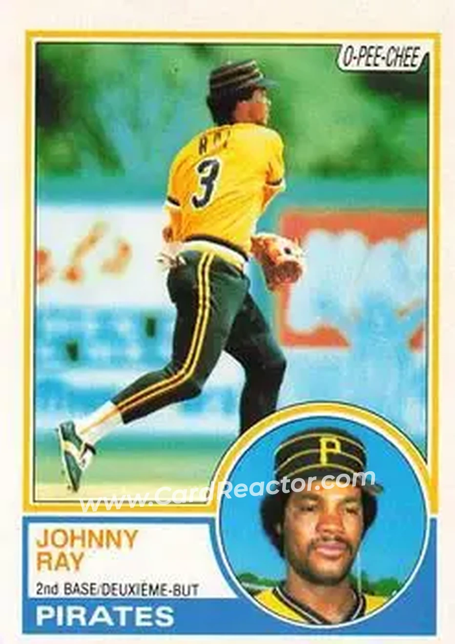1983 O-Pee-Chee #149 - Johnny Ray - Pittsburgh Pirates - Front