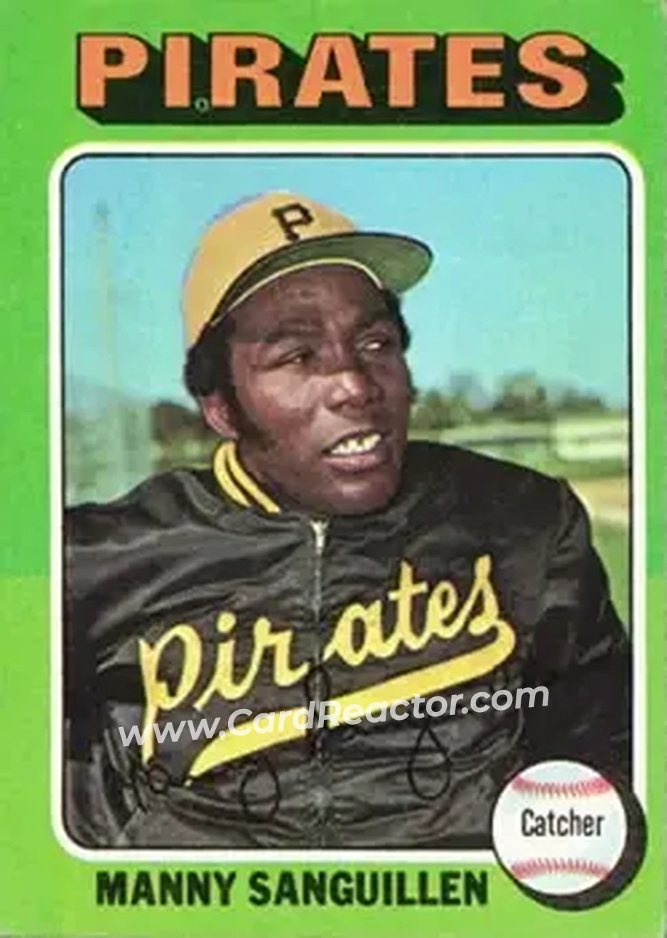 1975 Topps #515 - Manny Sanguillen - Pittsburgh Pirates - Front