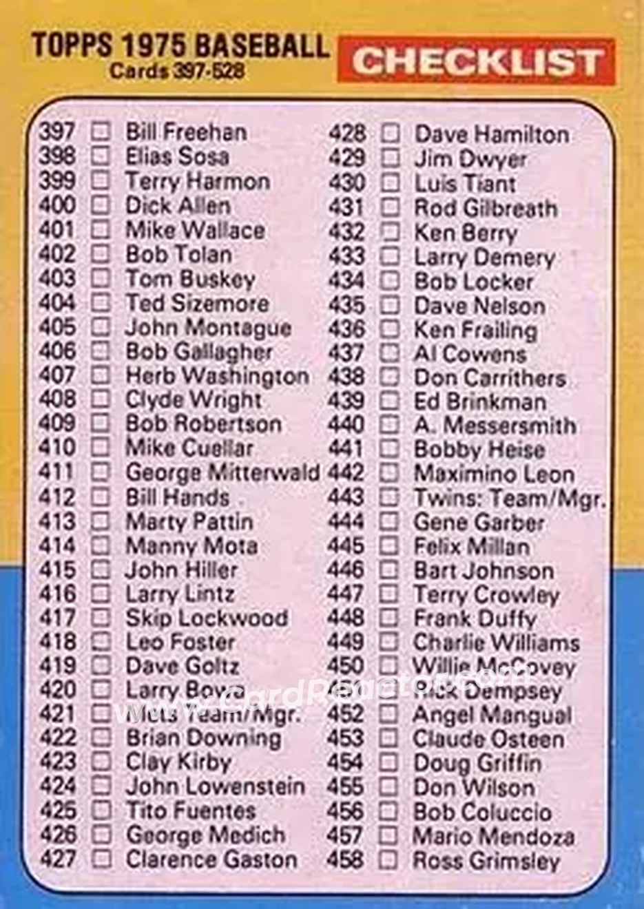 1975 Topps #517 - Card #517 - Front