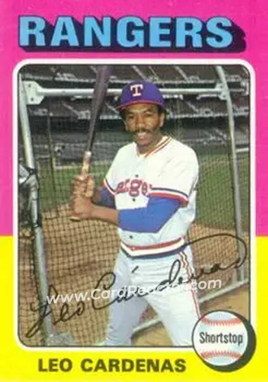 1975 Topps #518 - Chico Cardenas - Texas Rangers - Front 1975 Topps #518 - Chico Cardenas - Texas Rangers - Front