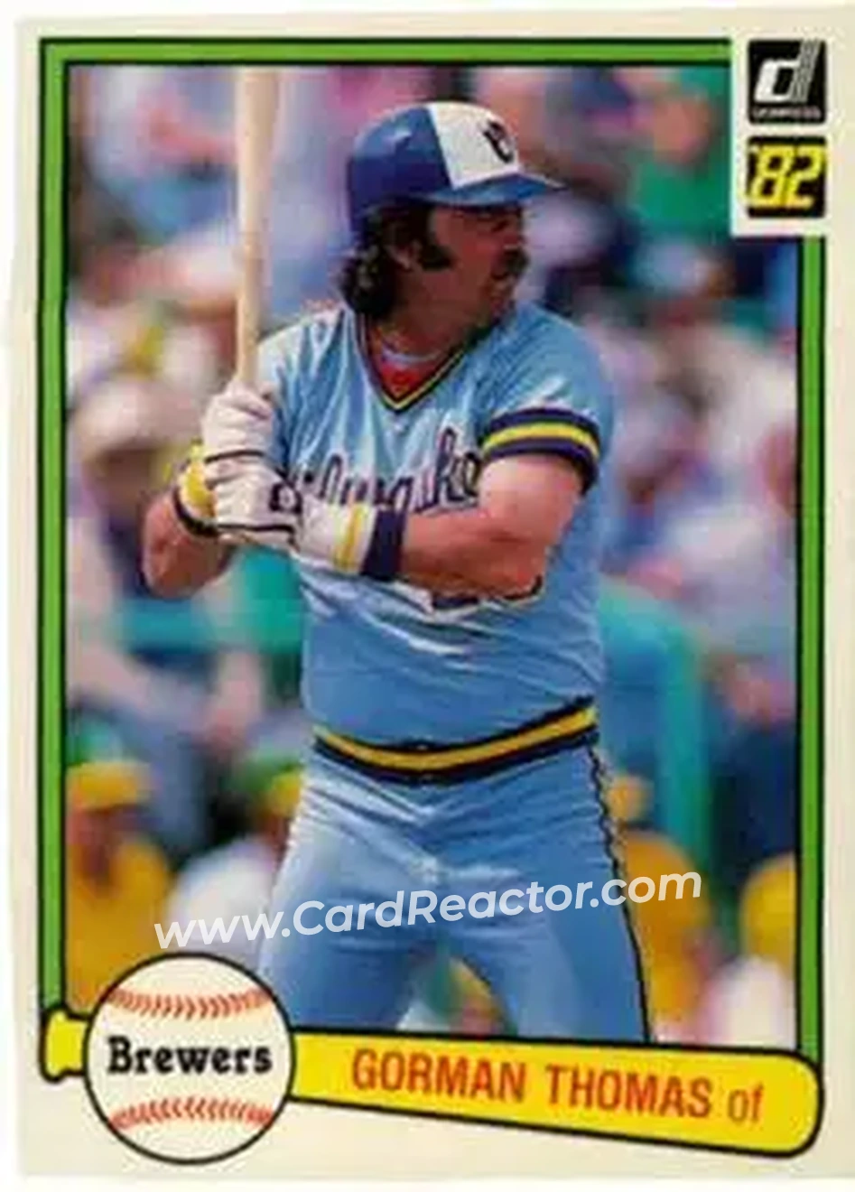 1982 Donruss #132 - Gorman Thomas - Milwaukee Brewers - Front 1982 Donruss #132 - Gorman Thomas - Milwaukee Brewers - Front