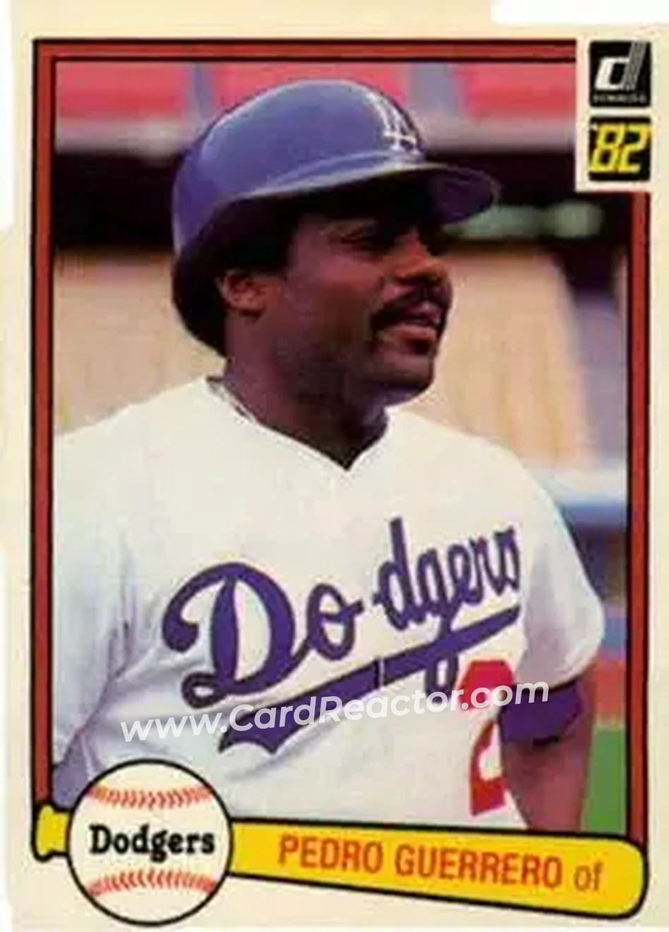 1982 Donruss #136 - Pedro Guerrero - Los Angeles Dodgers - Front