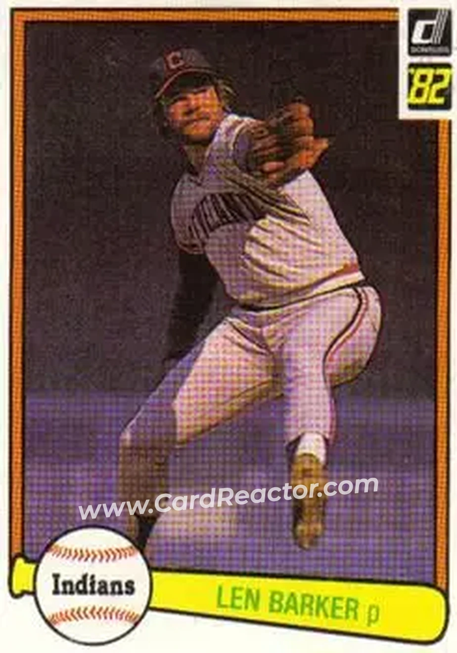 1982 Donruss #137 - Len Barker - Cleveland Indians - Front