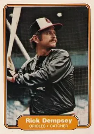 1982 Fleer #163 - Rick Dempsey - Baltimore Orioles