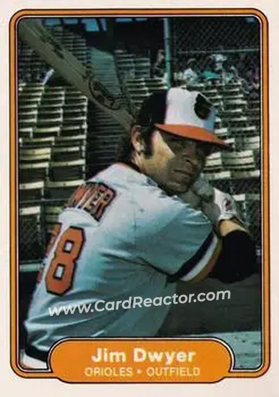 1982 Fleer #164 - Jim Dwyer - Baltimore Orioles - Front