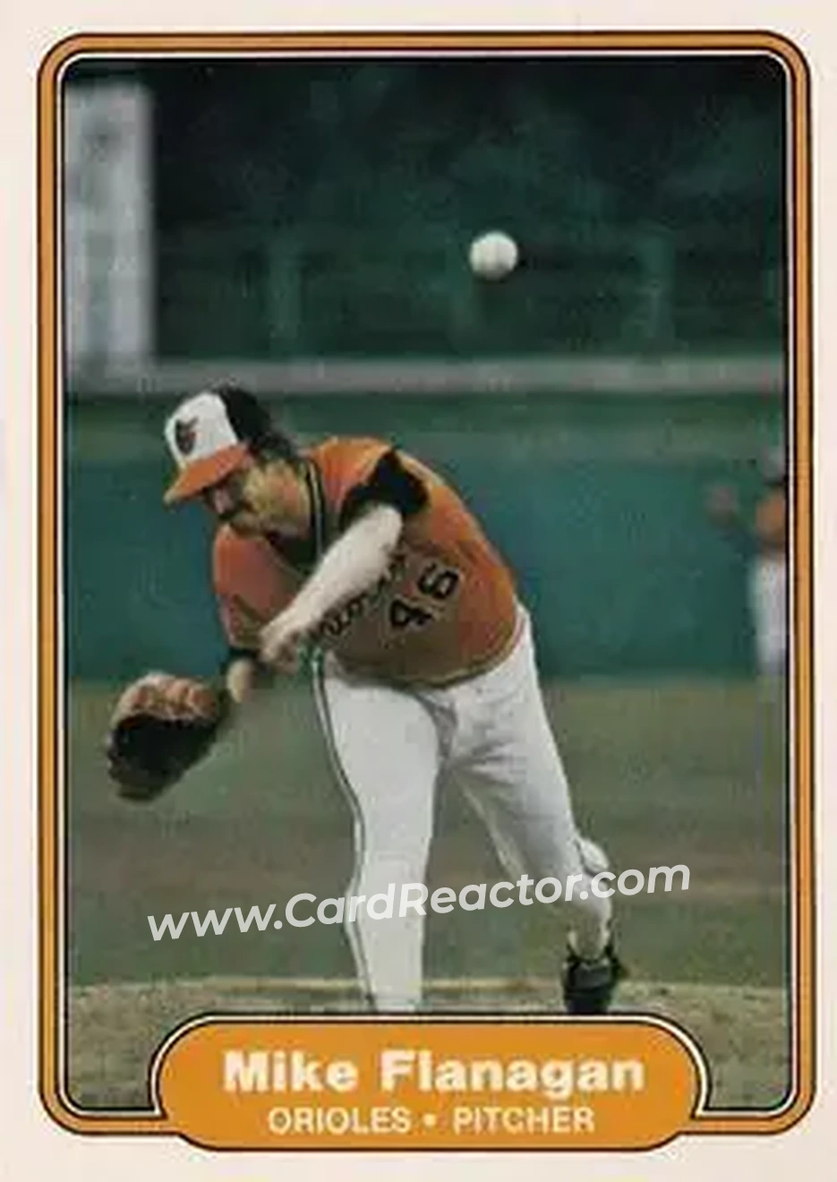 1982 Fleer #165 - Mike Flanagan - Baltimore Orioles - Front