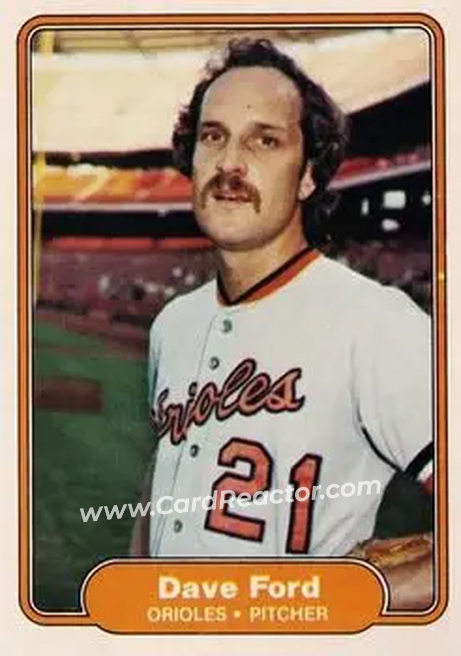 1982 Fleer #166 - Dave Ford - Baltimore Orioles - Front 1982 Fleer #166 - Dave Ford - Baltimore Orioles - Front