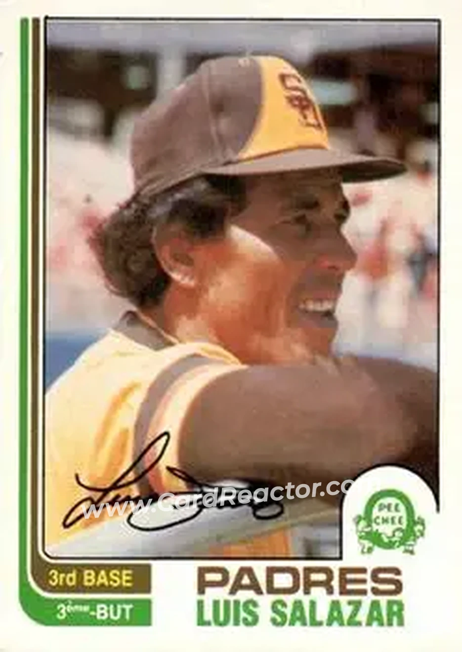 1982 O-Pee-Chee #133 - Luis Salazar - San Diego Padres - Front