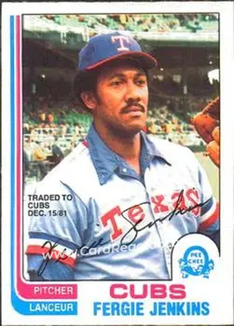 1982 O-Pee-Chee #137 - Ferguson Jenkins - Chicago Cubs - Front