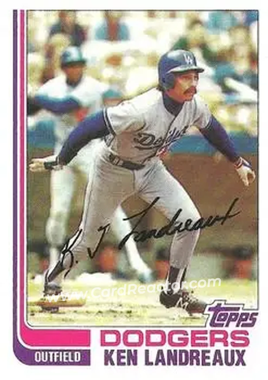 1982 Topps #114 - Ken Landreaux - Los Angeles Dodgers - Front 1982 Topps #114 - Ken Landreaux - Los Angeles Dodgers - Front