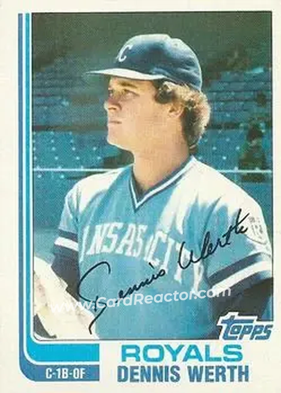 1982 Topps Traded #126T - Dennis Werth - Kansas City Royals - Front 1982 Topps Traded #126T - Dennis Werth - Kansas City Royals - Front