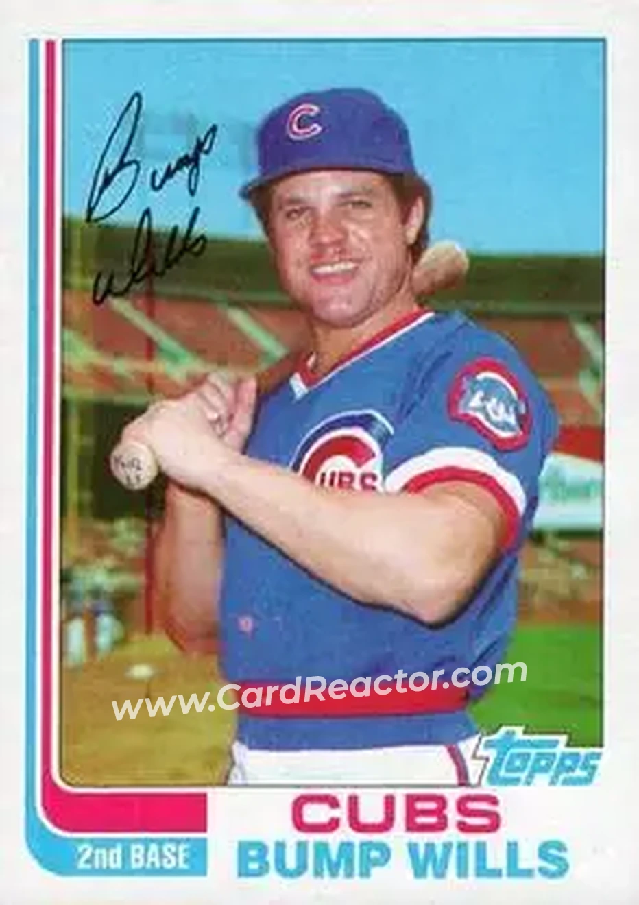 1982 Topps Traded #129T - Bump Wills - Chicago Cubs - Front 1982 Topps Traded #129T - Bump Wills - Chicago Cubs - Front