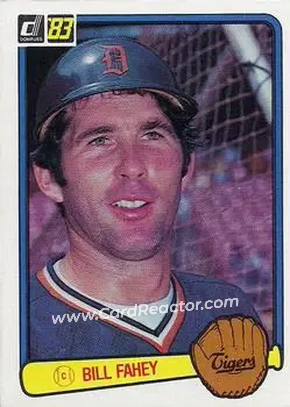 1983 Donruss #281 - Bill Fahey - Detroit Tigers - Front 1983 Donruss #281 - Bill Fahey - Detroit Tigers - Front