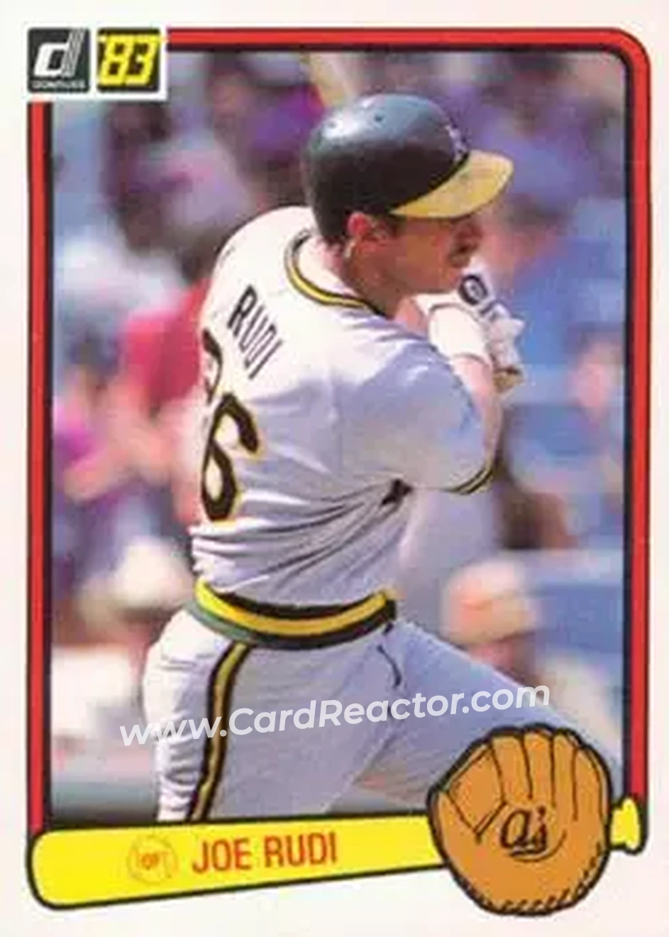 1983 Donruss #287 - Joe Rudi - Oakland Athletics - Front 1983 Donruss #287 - Joe Rudi - Oakland Athletics - Front