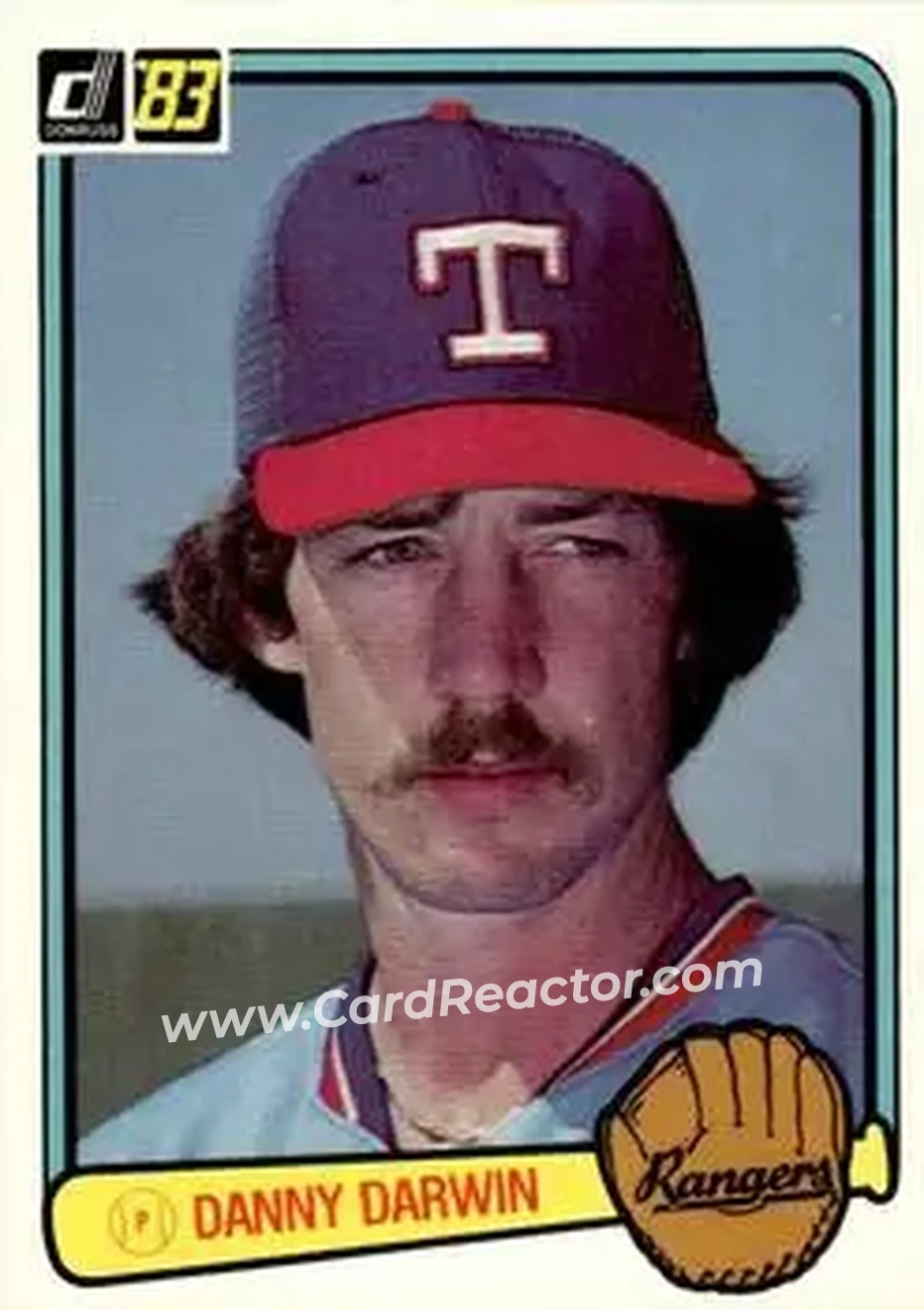 1983 Donruss #289 - Danny Darwin - Texas Rangers - Front 1983 Donruss #289 - Danny Darwin - Texas Rangers - Front