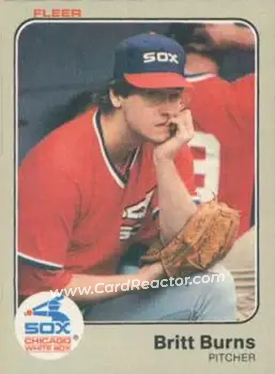 1983 Fleer #232 - Britt Burns - Chicago White Sox - Front 1983 Fleer #232 - Britt Burns - Chicago White Sox - Front